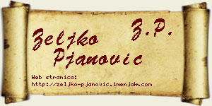 Željko Pjanović vizit kartica